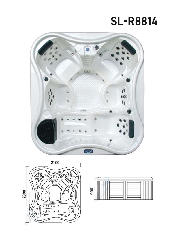Jacuzzi tipe SL-R8814 – 5 persons